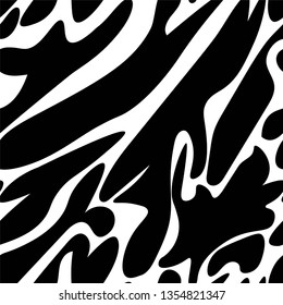 Zebra Stripes Seamless Pattern Vector Illustration.