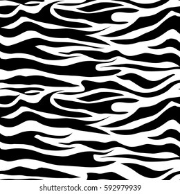 Zebra Stripes Seamless Pattern. Zebra seamless vector background