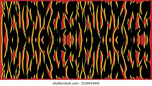 Zebra-Textur in Rot-Schwarz-Gelb. Gut für Gewebe oder Textilien.