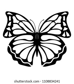 
Zebra Swallowtail butterfly solid icon image
