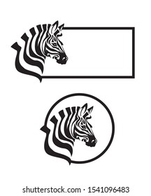 Zebra-Vorlage, Vektorgrafik-Logo.