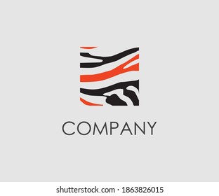 Zebra Texture Logo, Design Idea