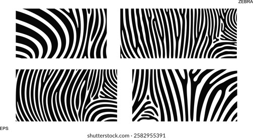 Zebra texture logo. Isolated zebra texture on white background