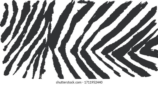 Zebra Texture Vector. Black Stripes. Camouflage Background. Tiger Stripes Print. Charcoal Striped. Tie Dye Tile. Batik ikat. Safari African Pattern. Vector Tiger Design.