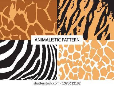 Seamless Tiling Animal Print Patterns Tiger Stock Vector (Royalty Free ...