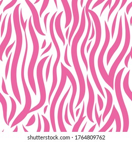 Zebra / tiger pattern design - funny  drawing seamless pattern. pattern background - vector drawing seamless pattern. Lettering poster or t-shirt textile graphic design. Wallpaper, wrapping paper.