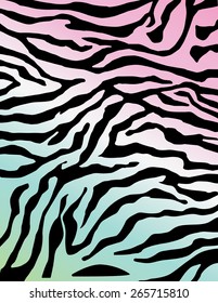 Zebra or tiger Stripes colorful pattern background in vector