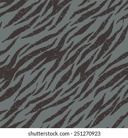 Zebra, tiger stripes seamless grunge pattern in vector