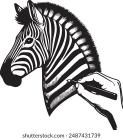 Diseño de ilustración de Arte vectorial de cebra