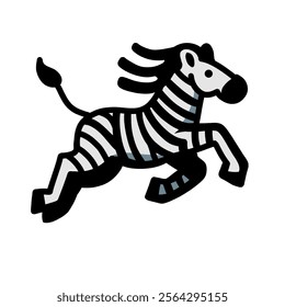 zebra vector design illustration, zebra icon, zebra logo, zebra sticker, animal design, great as a sticker.