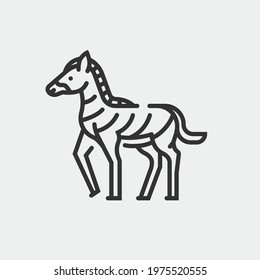 Zebra vector icon illustration sign