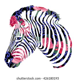 zebra - vector, illustration