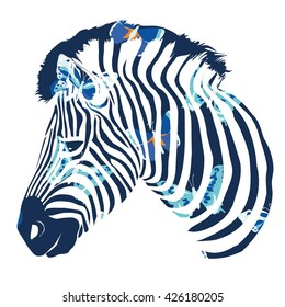 zebra - vector, illustration