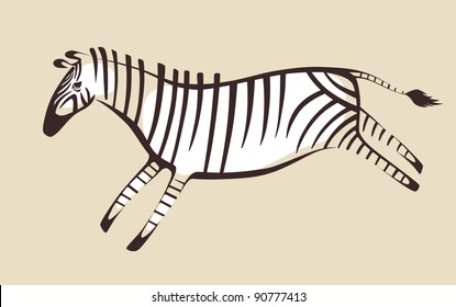 Zebra. Vector illustration