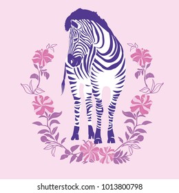 Zebra, vector, illustration. Cute animals