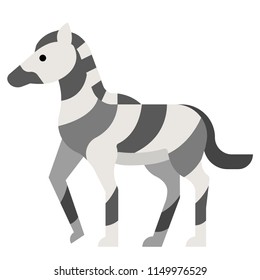 Zebra vector illustration in flat color design