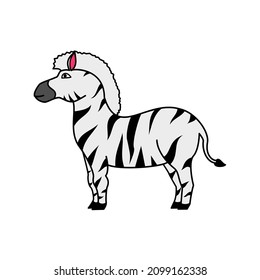 zebra vector illustration flat design with background