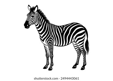 zebra vector illustration mascot, icon, characters,Holiday t shirt, black 