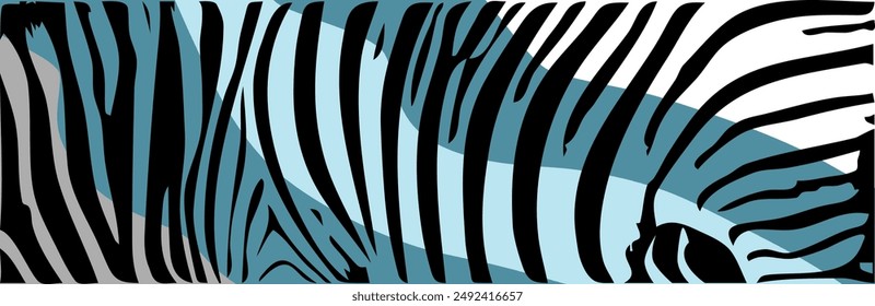 
ZEBRA vector illustration on white background. Vector sketch.