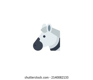 Zebra vector isolated icon. Zebra emoji illustration.