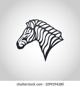 Zebra vector logo icon illustration