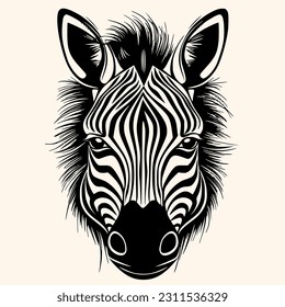 Zebra vector for logo or icon,clip art, drawing Elegant minimalist style,abstract style Illustration