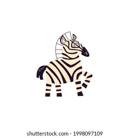 Zebra Vector On White Background