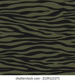 zebra vector pattern, khaki seamless background, fashion illustration