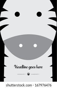 zebra vector poster design template/ layout design/ background