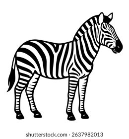  zebra  vector realistic line icon on white background
Vector line icon animal, wildlife