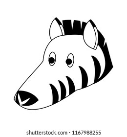 Zebra wild animal in black and white