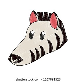 Zebra wild animal scribble