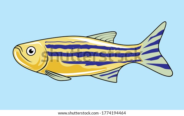 Zebrafish Cartoon\
Isolated Cute Fish\
Illustration