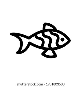 icono de zebrafish o logotipo símbolo de signo aislado ilustración vectorial - iconos vectoriales de estilo negro de alta calidad
