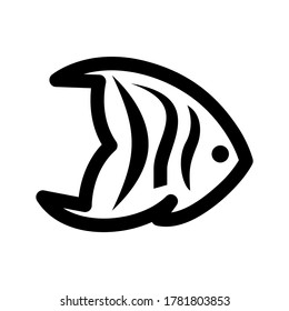 icono de zebrafish o logotipo símbolo de signo aislado ilustración vectorial - iconos vectoriales de estilo negro de alta calidad
