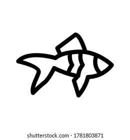 zebrafish icon or logo isolated sign symbol vector illustration - high quality black style vector icons
