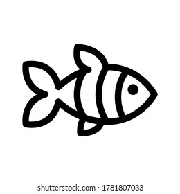 Zebrafish Symbol oder Logo einzeln auf Zeichen, Vektorgrafik - hochwertige Vektorsymbole in schwarzem Stil
