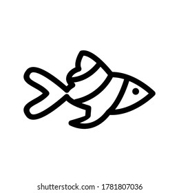 zebrafish icon or logo isolated sign symbol vector illustration - high quality black style vector icons
