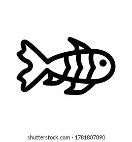 icono de zebrafish o logotipo símbolo de signo aislado ilustración vectorial - iconos vectoriales de estilo negro de alta calidad
