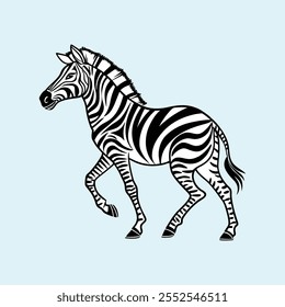 The zebra's black and white stripes form a captivating pattern, balancing harmony and contrast. This unique design reflects nature's creativity and the animal's adaptation.