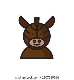 zebrz icon vector. animal icon filled outline style