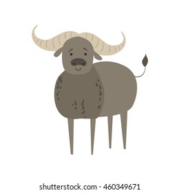 Zebu Bull Stylized Childish Drawing