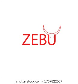 ZEBU logo vector icon design illustrations