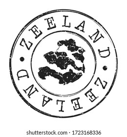 Zeeland, Netherlands Stamp Postal. A Map Silhouette Seal. Passport Round Design. Vector Icon Design Retro Travel.