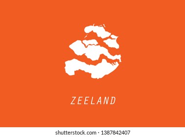 Zeeland outline map Holland province Netherlands region 