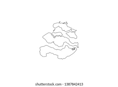 Zeeland outline map Holland province Netherlands region 