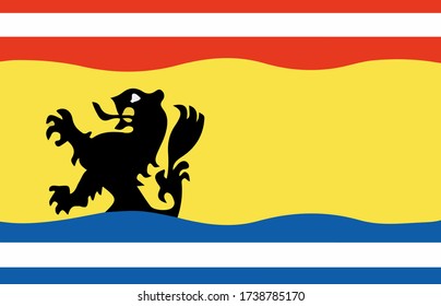 Zeelandic Flanders region  ( Zeeland province, Netherlands ) flag vector icon