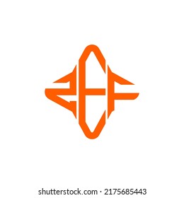 ZEF letter logo creative design with vector graphic
