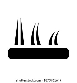 zeger cone, pyroscope glyph icon vector. zeger cone, pyroscope sign. isolated contour symbol black illustration