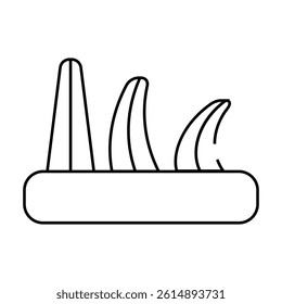 zeger cone, pyroscope line icon vector. zeger cone, pyroscope sign. isolated contour symbol black illustration